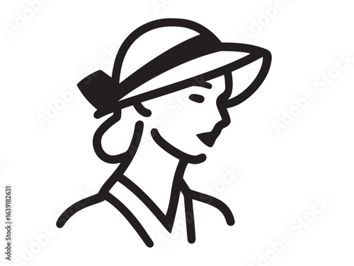 Modern georgette fabric icon in flat minimal vector