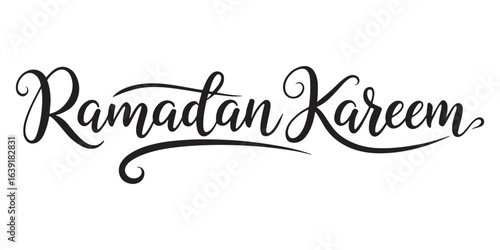 Elegant Calligraphy Design Celebrating Ramadan Kareem Islamic Festive Greetings and Wishes for a Blessed Holiday