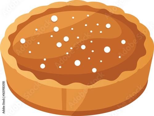 Sweet caramel tart with sea salt flakes