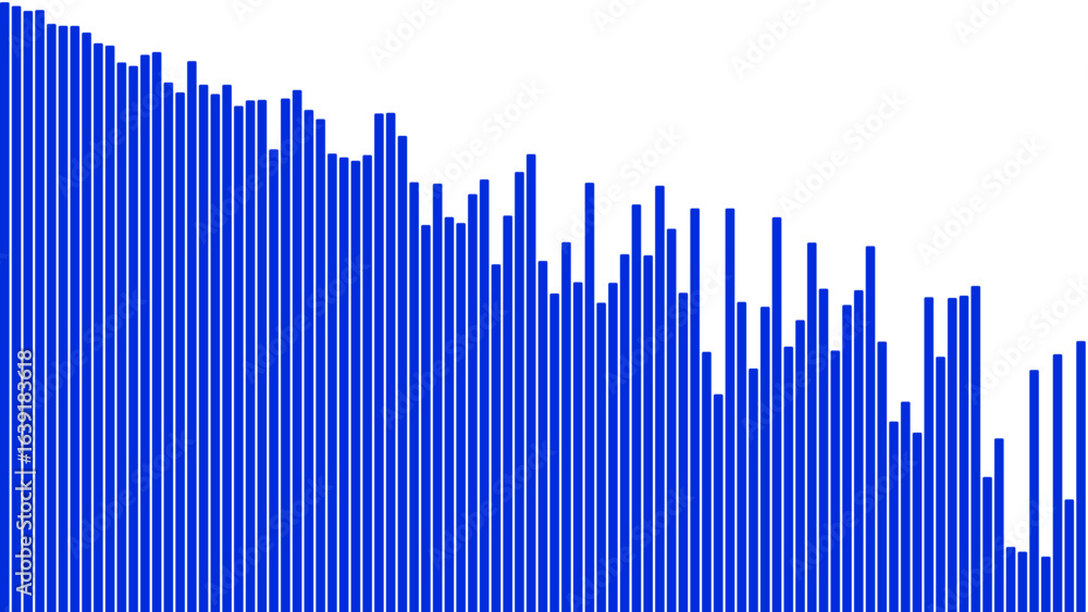 Obraz premium Blue bar chart data visualization infographic statistical analysis representation presentation report graph design
