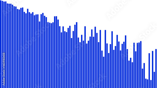 Blue bar chart data visualization infographic statistical analysis representation presentation report graph design