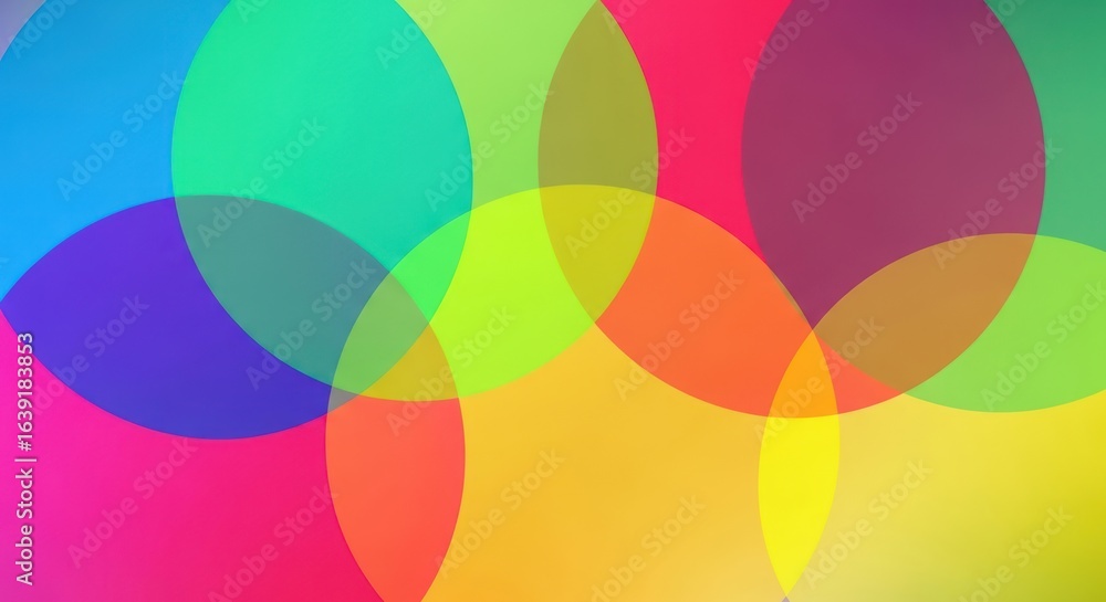 Abstract Colorful Overlapping Circles Background Abstract Colorful Overlapping Circles Background