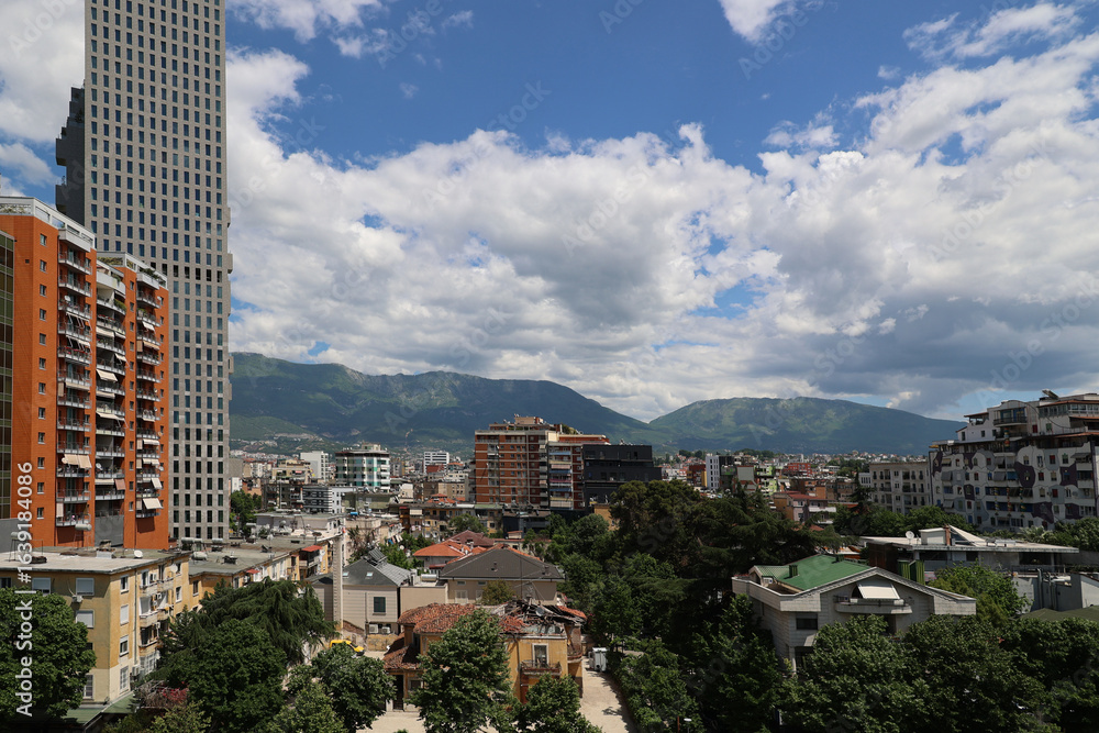 Fototapeta premium View of the Albanian capital Tirana 
