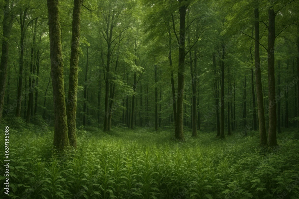Fototapeta premium A Serene Forest Scene