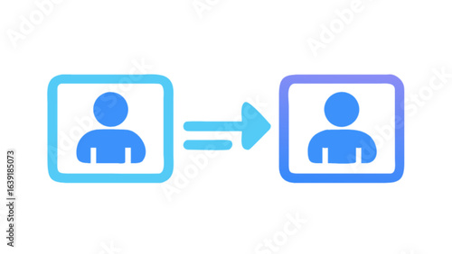 User transfer data migration account conversion profile change person move transformation process flow