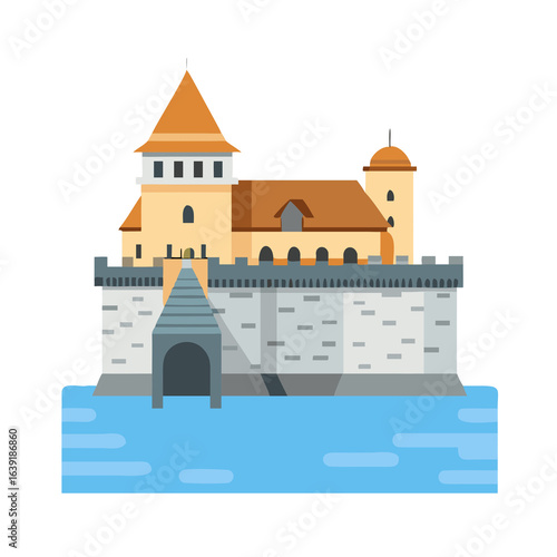 Wallpaper Mural castle on a white background Torontodigital.ca