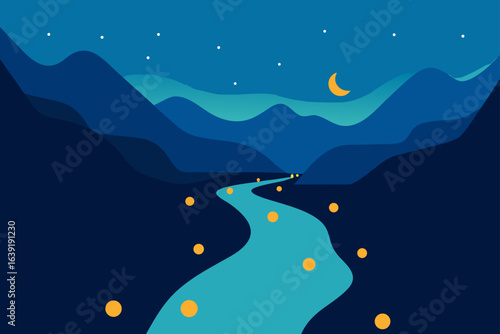 lights flowing over the fjord