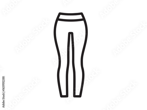 Elegant leggings clothing icon in clean vector outline