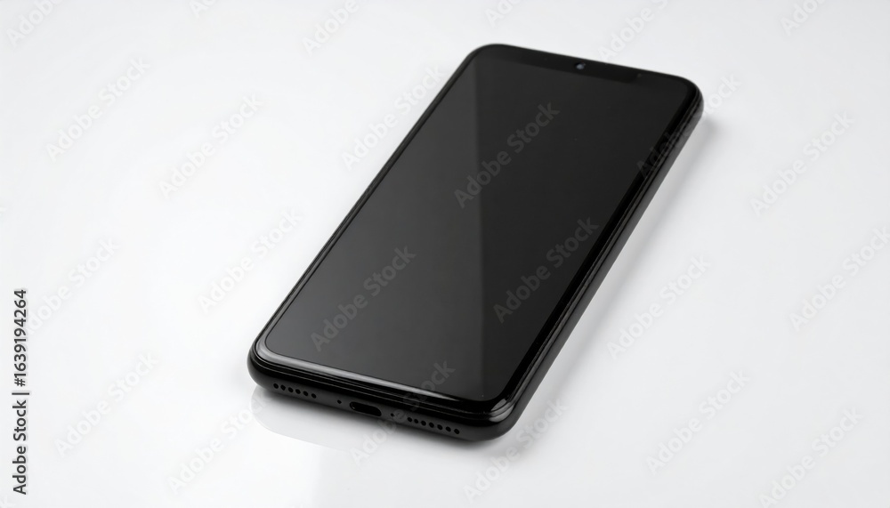 Sleek Modern Smartphone Displayed on a Wooden Surface with Soft Natural Lighting Creating a Minimalist Mood Sleek Modern Smartphone Displayed on a Wooden Surface with Soft Natural Lighting Creating a Minimalist Mood