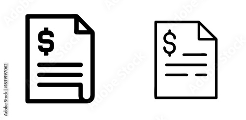 Invoice Icon Billing Statement and Payment Request for Business Transactions