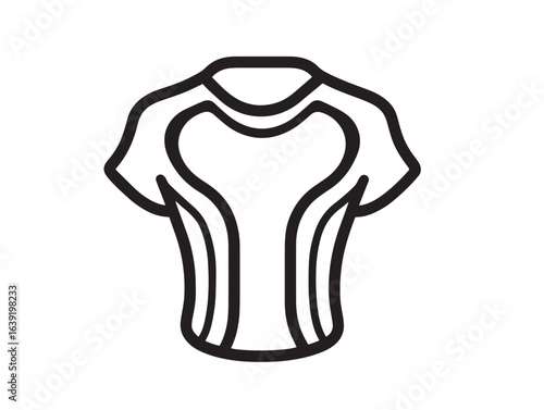 Stylish neoprene icon with smooth elegant vector outline