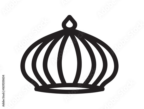 Elegant pagri turban fashion icon in clean minimal vector art