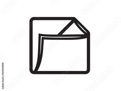 Elegant pocket square in minimal fashion vector art