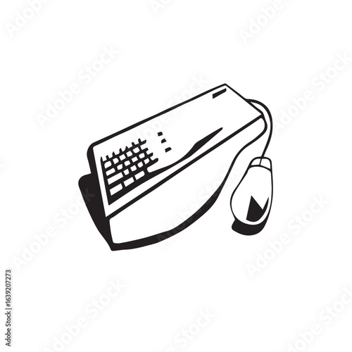 A classic technology icon, the retro telephone receiver, rests on a table, its shape reminiscent of a kitchen utensil 