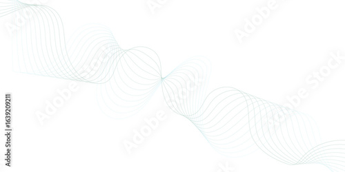 modern colorful smooth flowing wavy lines Digital frequency track equalizer background. Curved wave smooth stripe seamless pattern white background.	