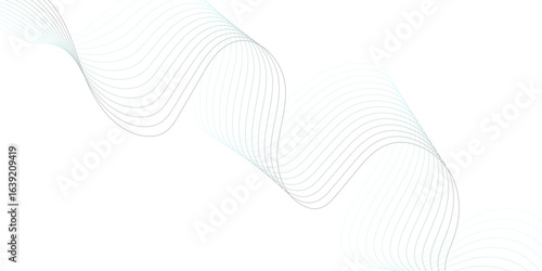 modern colorful smooth flowing wavy lines Digital frequency track equalizer background. Curved wave smooth stripe seamless pattern white background.	