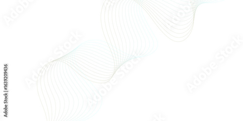 modern colorful smooth flowing wavy lines Digital frequency track equalizer background. Curved wave smooth stripe seamless pattern white background.	