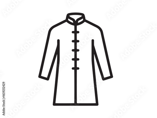 Royal ethnic sherwani clothing vector illustration in minimal design