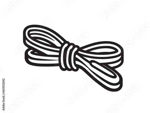 Shoe laces accessory icon in stylish minimal vector drawing