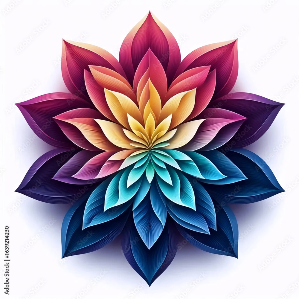 Fototapeta premium A chromatic identity bloom, Ai generated image