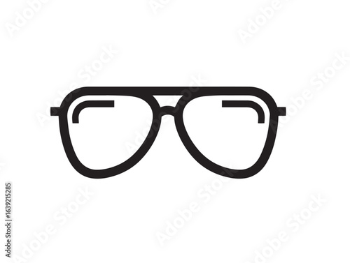 Minimalist sunglasses symbol in elegant 2D vector illustration