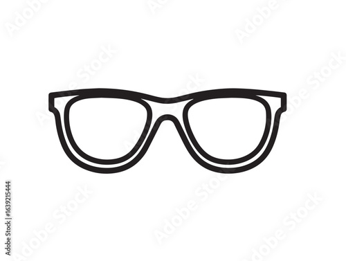Stylish sunglasses outline icon with modern vector art design