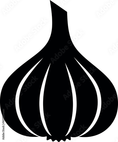 Black garlic silhouette icon