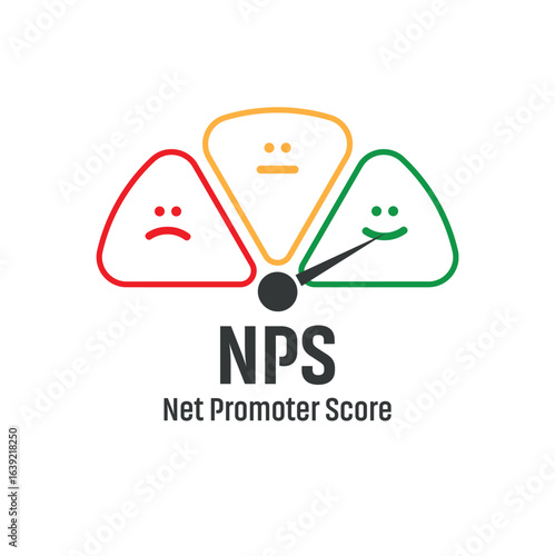 Net promoter score text on white background	