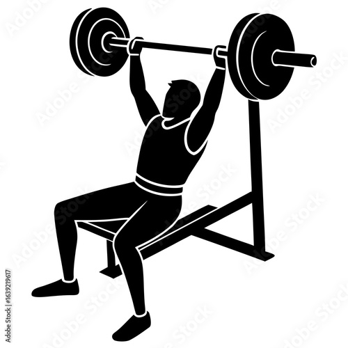 man lifting barbell