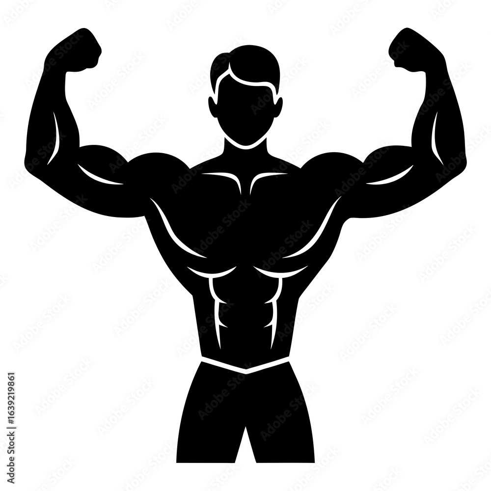 Fototapeta premium illustration of muscle man