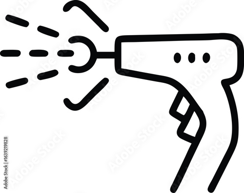 Handheld Device Sprays Liquid With Fine Mist