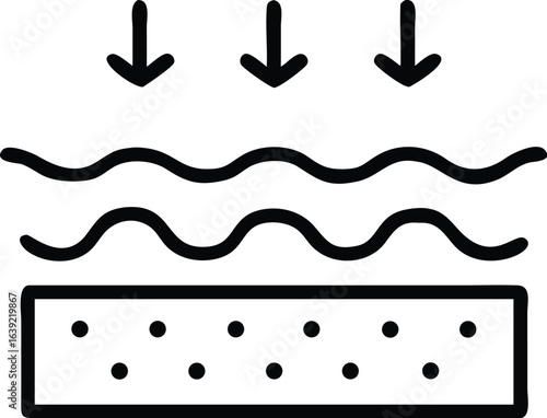 Pressure and Layers of Material Interaction Illustration