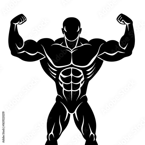 illustration of a bodybuilder