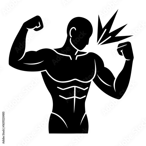 illustration of a man lifting weights