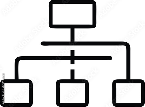 Hierarchical structure diagram representing organizational units