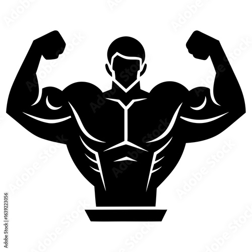 illustration of a man lifting weights