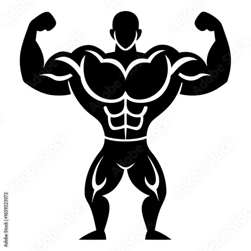 illustration of a bodybuilder