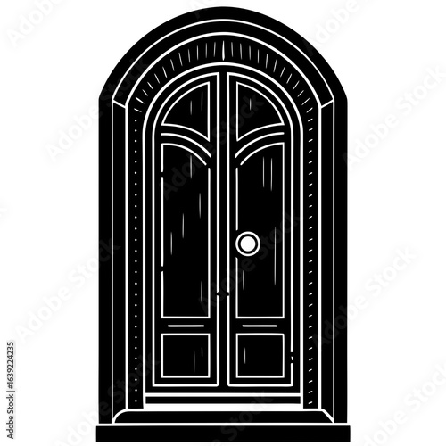 vector illustration of a door