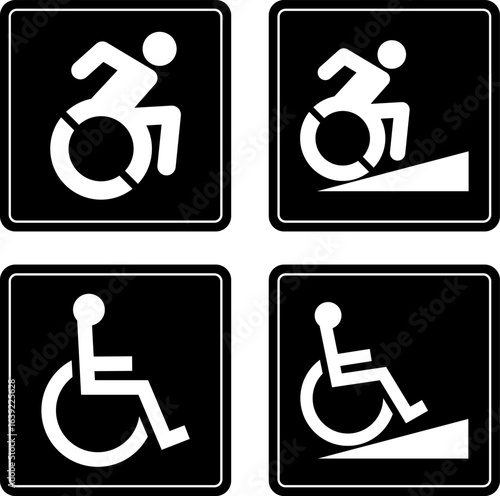 Toilet sign. Bathroom glyph icon, Washroom, Restroom, toilet sign printable public sign symbol man woman wc. Female or male WC door plate symbol. Printable sticker. Vector illustration.