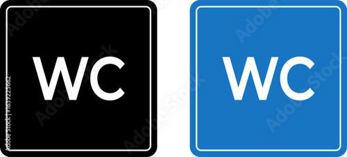 Toilet sign. Bathroom glyph icon, Washroom, Restroom, toilet sign printable public sign symbol man woman wc. Female or male WC door plate symbol. Printable sticker. Vector illustration.