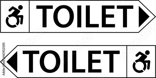 Toilet sign. Bathroom glyph icon, Washroom, Restroom, toilet sign printable public sign symbol man woman wc. Female or male WC door plate symbol. Printable sticker. Vector illustration.