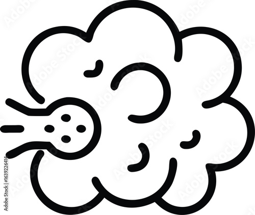 Abstract representation of airborne particulate matter