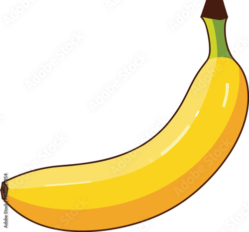 Vibrant yellow banana illustration graphic for healthy eating concepts