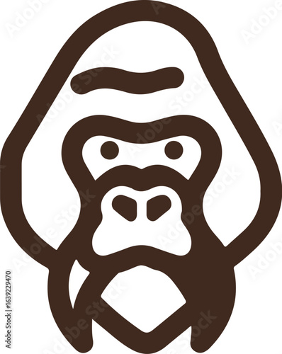 Gorilla head graphic illustration