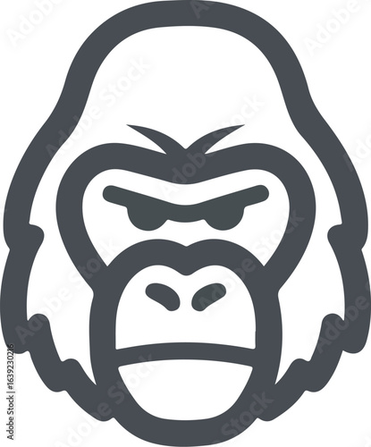 Gorilla head graphic illustration