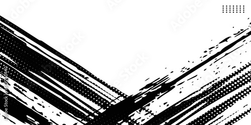 Glitch distorted grunge layer . Noise destroyed texture . Trendy defect error shapes . Overlay grunge texture . Distressed effect. illustration