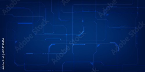 Abstract futuristic technology background with grid field and digital circuit.Vector illustrations.
