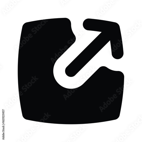 Solid external link icon for outside URL or new window.