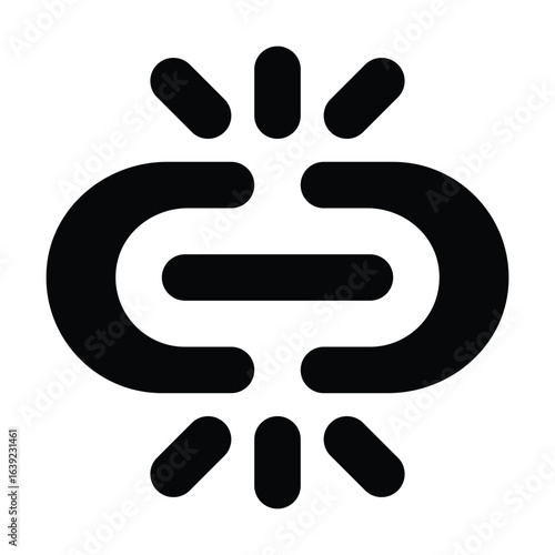 Solid broken link icon for error or disconnected URL.