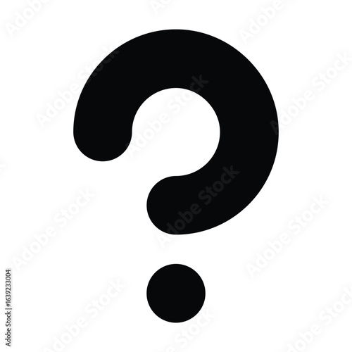 Solid help icon for questions, support, and assistance